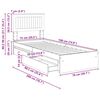 vidaXL &Uacute;ložn&aacute; posteľ so z&aacute;suvkou Biela 75 x 190 cm Kompozitn&eacute; drevo
