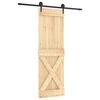 vidaXL Posuvn&eacute; dvere Pr&iacute;rodn&aacute; a čierna 70 x 210 cm