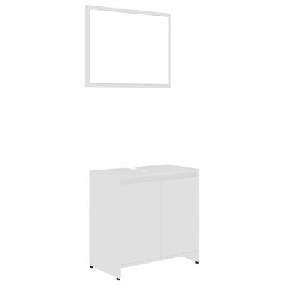 vidaXL 4-dielna súprava kúpeľňového nábytku, biela, drevotrieska