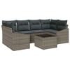 vidaXL Sada pohoviek 7 ks Siv&aacute; 234 x 123,5 x 85 cm polyratan