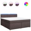 vidaXL Boxspring posteľ s matracom tmavohned&aacute; 180x200 cm l&aacute;tka