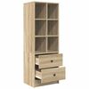 vidaXL Highboard so z&aacute;suvkou Sonoma dub 45,5 x 34 x 127 cm