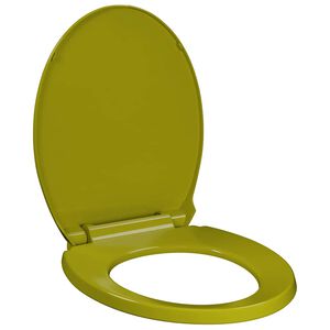 vidaXL WC sedadlo, pomal&eacute; skl&aacute;panie, zelen&eacute;, ov&aacute;lne
