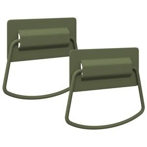 vidaXL Rukov&auml;te na kuchyňu 2 ks Olivov&aacute; zelen&aacute; 85 x 45 mm Kov