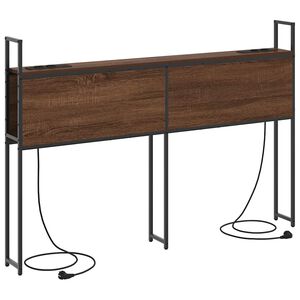 vidaXL &Uacute;ložn&aacute; čelľadka s nab&iacute;jacou stanicou Hned&yacute; dub 153 x 15 x 98 cm