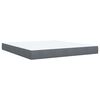 vidaXL Posteľn&yacute; r&aacute;m boxspring s matracom tmavosiv&yacute; 180x200 cm zamat