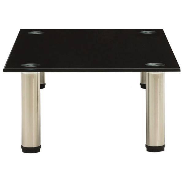 vidaXL TV stolík, čierny 60x35x17 cm, tvrdené sklo