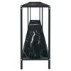 vidaXL Konzolový stolík čierny 180x35x75,5 cm tvrdené sklo