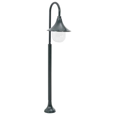 vidaXL Záhradná stĺpová lampa E27 120 cm hliníková tmavozelená
