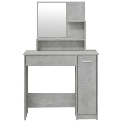 vidaXL Toaletný stolík so zrkadlom betónovo sivý 86,5x35x136 cm