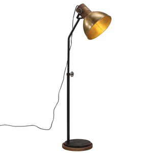 vidaXL Podlahov&aacute; lampa 25 W starožitn&aacute; mosadzn&aacute; 30x30x100-150 cm E27