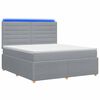 vidaXL LED boxspring posteľ s matracom Svetlosiv&aacute; 160 x 200 cm L&aacute;tka