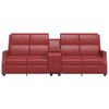 vidaXL 4-miestne sklápacie masážne kreslo, vínovo červené, umelá koža