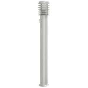 vidaXL Vonkaj&scaron;ia stojaca lampa z&aacute;suvka strieborn&aacute; 110 cm nehrdz. oceľ