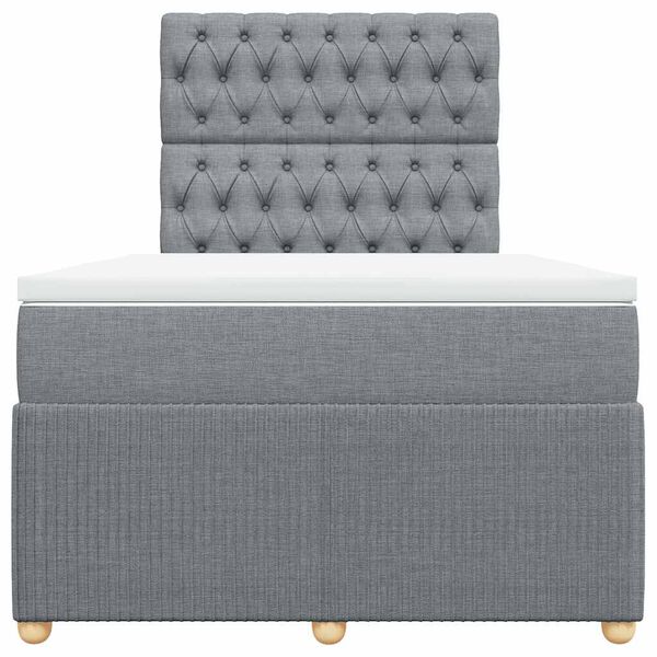 vidaXL Boxspring posteľ s matracom bledosiv&aacute; 120x200 cm l&aacute;tka