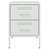 vidaXL Nočný stolík biely 36x39x50,5 cm oceľ