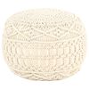 vidaXL Ručne vyroben&aacute; taburetka macrame 45x30 cm, bavlna