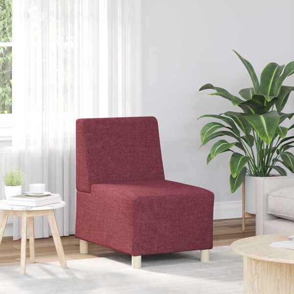 vidaXL Bezr&uacute;čkov&aacute; modul&aacute;rna sofa jednotka 3 pcs V&iacute;no červen&eacute;