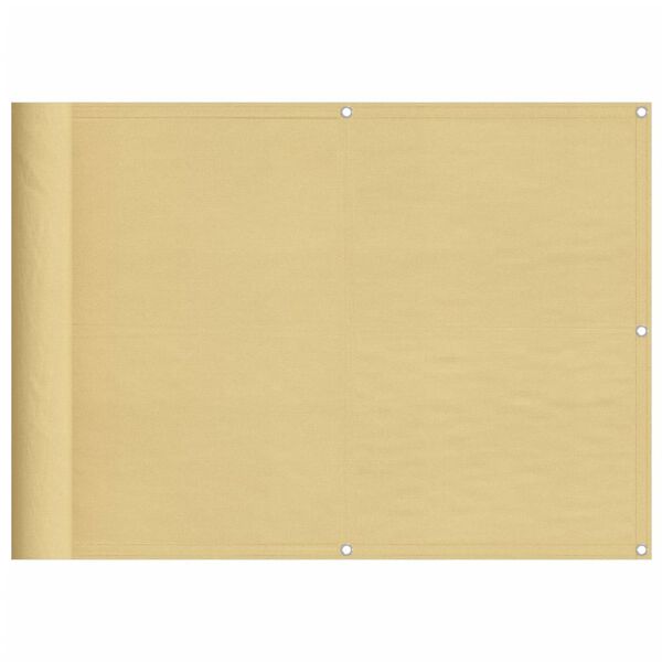 vidaXL Balkónová zástena piesková 75x300 cm 100 % polyester oxford