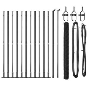 vidaXL Stĺp na plot. Siv&aacute; 25 x 1,4 m (50 mm pletivo) Ocel a PVC