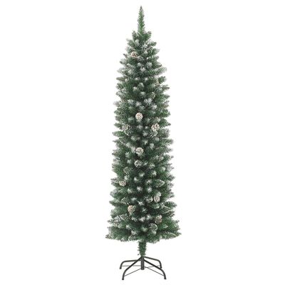 vidaXL Umelý úzky vianočný stromček s podstavcom 120 cm PVC