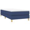 vidaXL Posteľný rám boxspring s matracom modrý 90x190 cm látka
