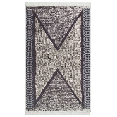 vidaXL Koberec, čierno sivý 160x230 cm, bavlna