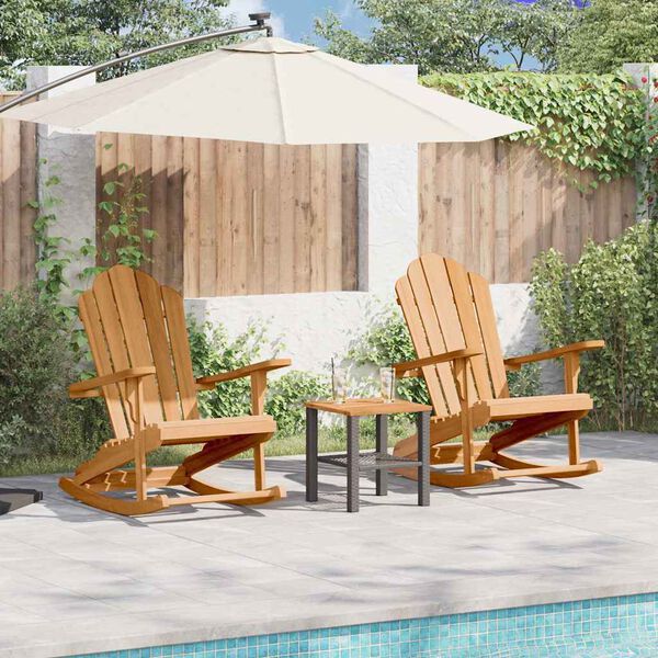 vidaXL Adirondack hojdačka 2 pcs Hned&aacute; 100 x 77 x 99 cm T&iacute;kov&yacute; mas&iacute;v