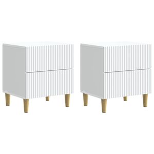 vidaXL Nočn&yacute; stol&iacute;k 2 pcs Biela 43 x 34,5 x 48 cm Kompozitn&eacute; drevo