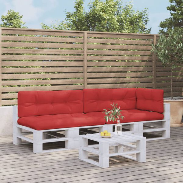 vidaXL Podložky na paletov&yacute; n&aacute;bytok 5 ks, červen&eacute;, l&aacute;tka