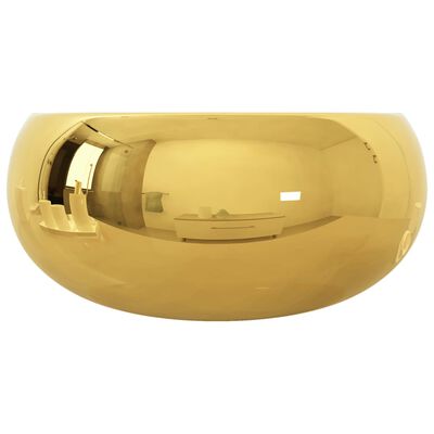 vidaXL Umývadlo 40x15 cm keramické zlaté