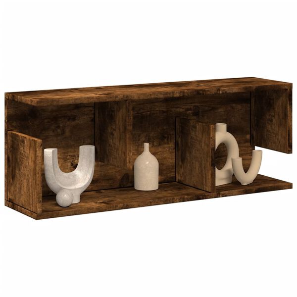 vidaXL Nástenná skrinka 80x20x30 cm dymový dub kompozitné drevo