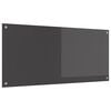 vidaXL Kuchynský backsplash Tmavo šedá 110 x 50 x 0,6 cm tvrdené sklo