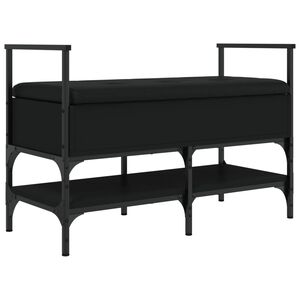 vidaXL Lavička na top&aacute;nky čierna 85,5x42x57,5 cm kompozitn&eacute; drevo