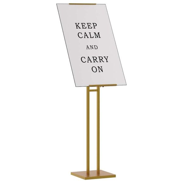 vidaXL St&aacute;nky na v&yacute;stavy Zlat&aacute; 26,5 x 26,5 x 127 cm Oceľ