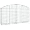 vidaXL Obl&uacute;kov&yacute; gabionov&yacute; k&ocirc;&scaron; 200x30x100/120 cm pozinkovan&eacute; železo
