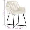 vidaXL jedálenské stoličky 4 ks krémové zamatové