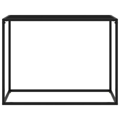 vidaXL Konzolový stolík čierny 100x35x75 cm tvrdené sklo