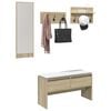 vidaXL 4-dielna sada n&aacute;bytku do chodby dub sonoma kompozitn&eacute; drevo