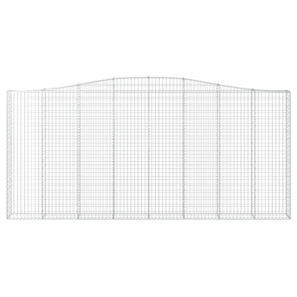 vidaXL Oblúkové gabiónové koše 2ks 400x30x180/200cm pozinkované železo