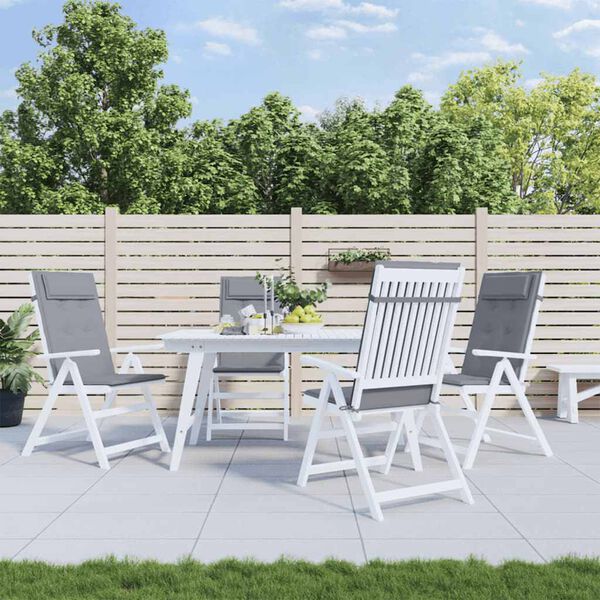 vidaXL Podu&scaron;ky na stoličky s vysok&yacute;m operadlom 6 ks siv&eacute; l&aacute;tka