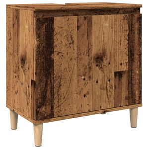 vidaXL Um&yacute;vadlov&aacute; skrinka star&eacute; drevo 58x33x60 cm kompozitn&eacute; drevo