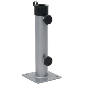 vidaXL Podstavec na slnečn&iacute;k pre tyč &Oslash;38/48 mm strieborn&yacute; oceľ