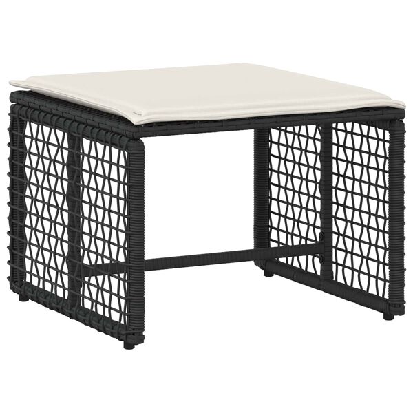 vidaXL Z&aacute;hradn&yacute; n&aacute;bytok s vank&uacute;&scaron;om 5 pcs Čierna a biela