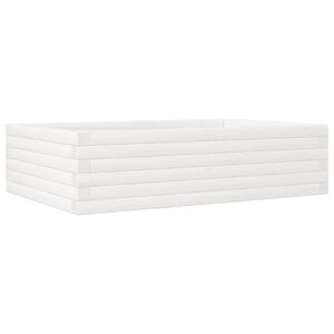 vidaXL Z&aacute;hradn&yacute; kvetin&aacute;č biely 90x60x23 cm borovicov&yacute; mas&iacute;v