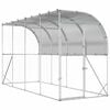 vidaXL Kurn&iacute;k proti stene Strieborn&aacute; 600 x 150 x 215 cm