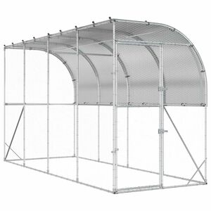 vidaXL Kurn&iacute;k proti stene Strieborn&aacute; 600 x 150 x 215 cm