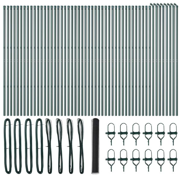 vidaXL Plot s stĺpmi Sivá 1.2 x 100 m Ocel potiahnutá PVC