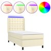 vidaXL Boxspring posteľ s matracom a LED kr&eacute;mov&aacute; 90x200 cm umel&aacute; koža