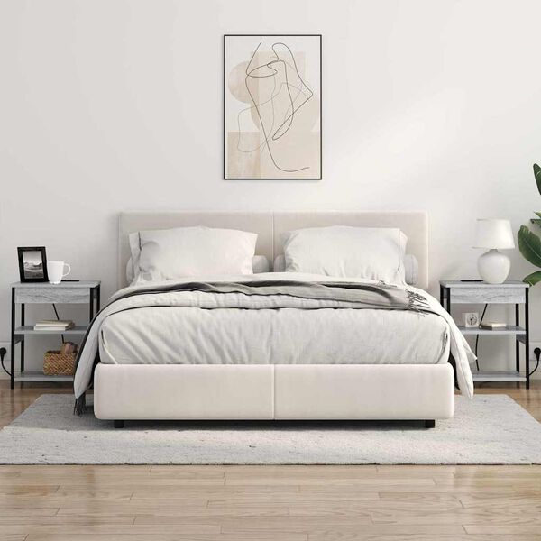 vidaXL Nočn&yacute; stol&iacute;k Siv&yacute; Sonoma 41 x 31 x 51 cm Kompozitn&eacute; drevo